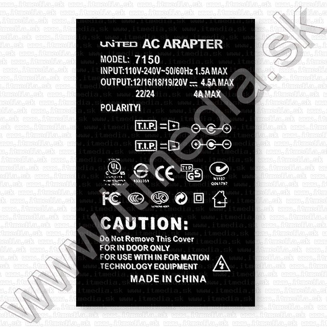 Image of Universal Laptop Home Charger 230V 90Watt C90U (IT5211)